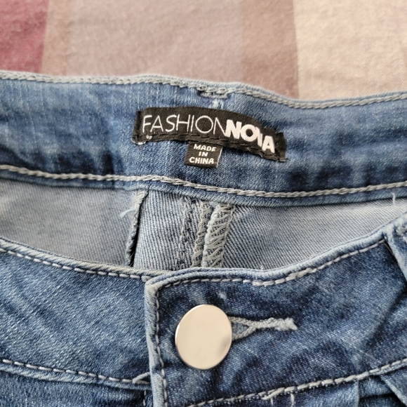 Fashion Nova Denim Flap Pocket Joggers Size XS - Picture 4 of 15